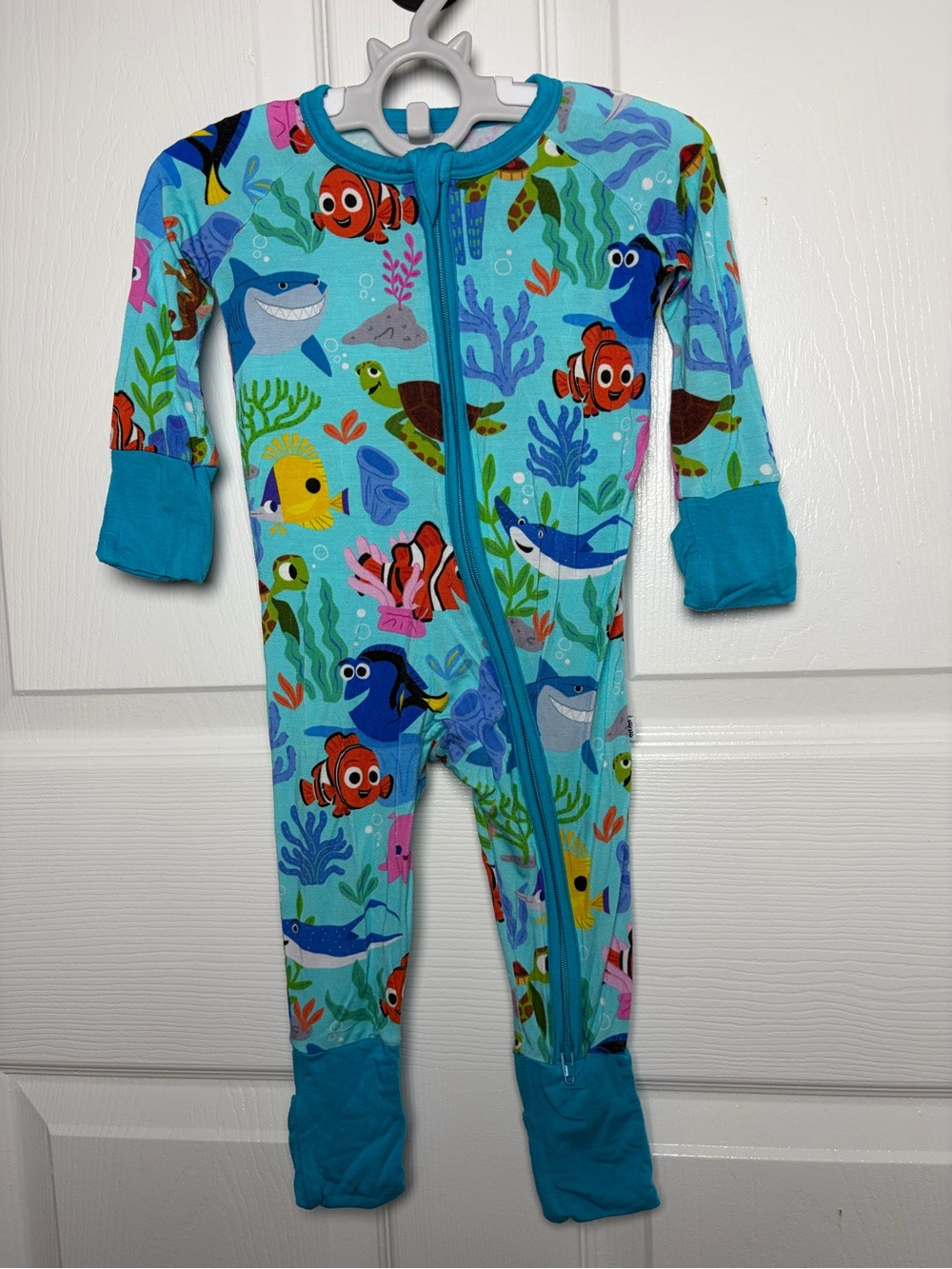 Little Sleepies Disney Finding Nemo Convertible Zippy 3-6M Bamboo Pajamas VGUC